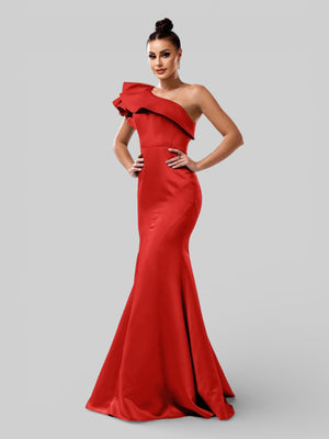 Vestido de Festa Ombro Único com Babados Verdana - Aurea Dress