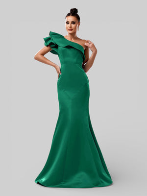 Vestido de Festa Ombro Único com Babados Verdana - Aurea Dress