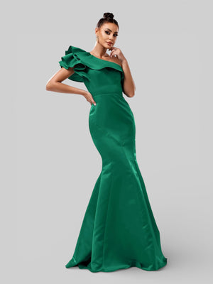 Vestido de Festa Ombro Único com Babados Verdana - Aurea Dress
