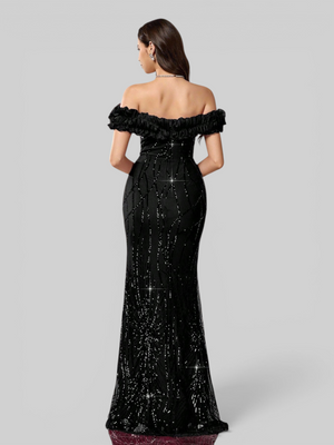 Vestido de Festa Longo Sereia Ombro a Ombro Aurea Dress