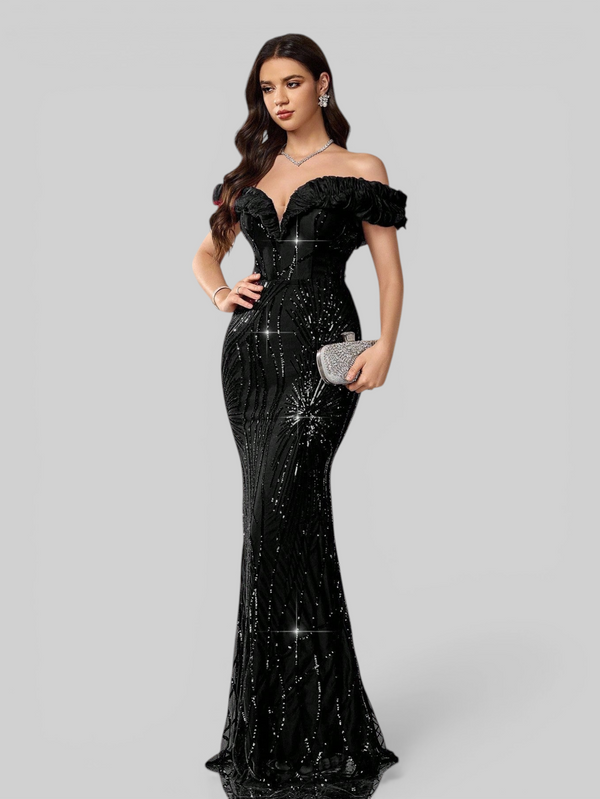 Vestido de Festa Longo Sereia Ombro a Ombro Aurea Dress