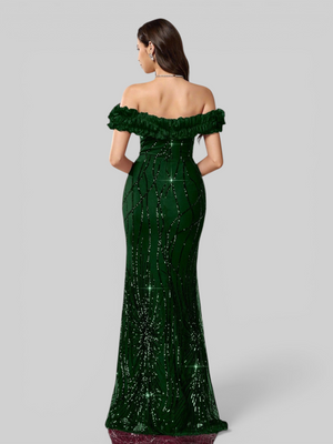 Vestido de Festa Longo Sereia Ombro a Ombro Aurea Dress