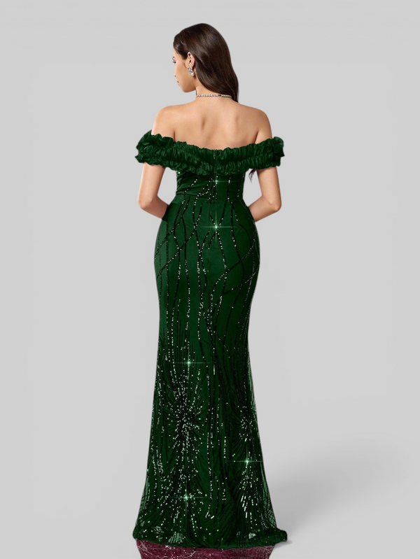 Vestido de Festa Longo Sereia Ombro a Ombro Aurea Dress