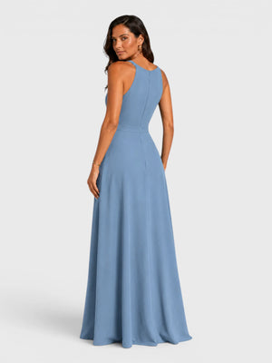 Vestido de Festa Longo Ornamento Aurea
