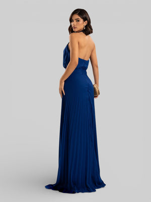 Vestido de Festa Plissado Gola Halter Ruby - Aurea Dress