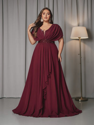Vestido de Festa Longo Plus Size Premium Paetê Dress