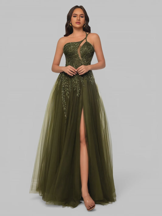 Vestido de Festa Super Luxo com Apliques Dubai