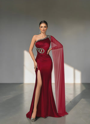 Vestido de Festa Super Luxo Nula Manga Pedradrias