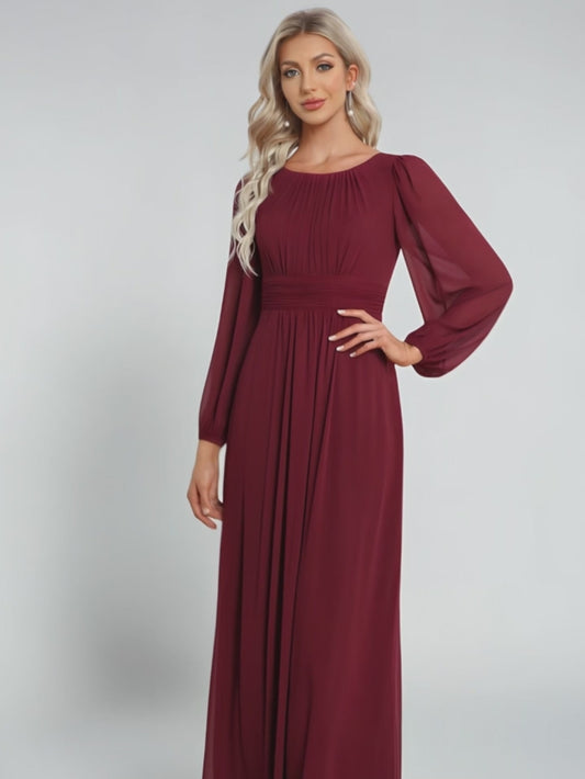 Vestido de Festa Plus Size Manga Longa Classic