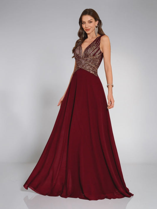 Vestido de Festa Longo Paetê Lovis