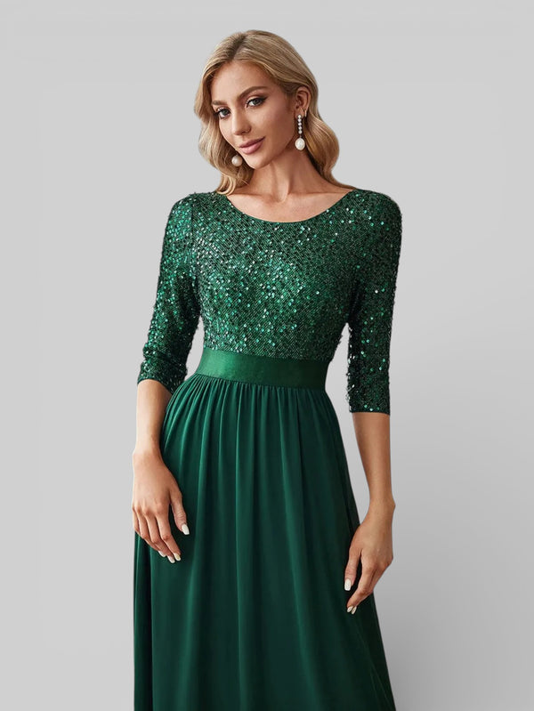 Vestido de Festa Plus Size Manga Longa Dallas - Aurea Dress
