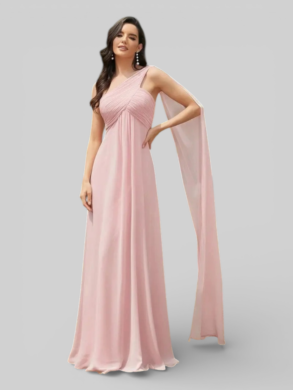 Vestido de Festa Longo Plus Size Ribbon Dress