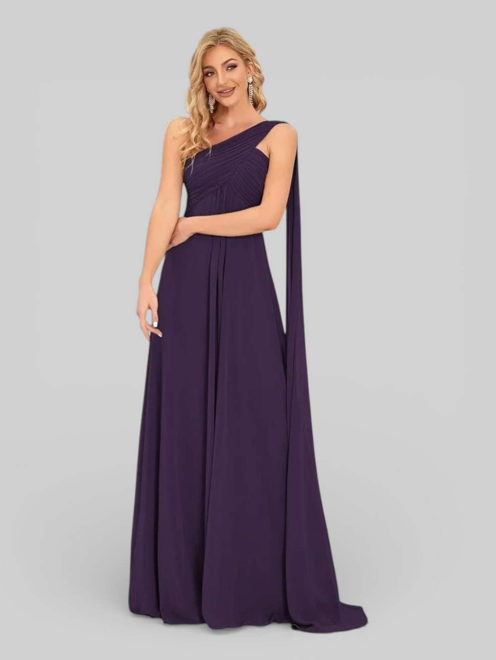 Vestido de Festa Longo Plus Size Ribbon Dress
