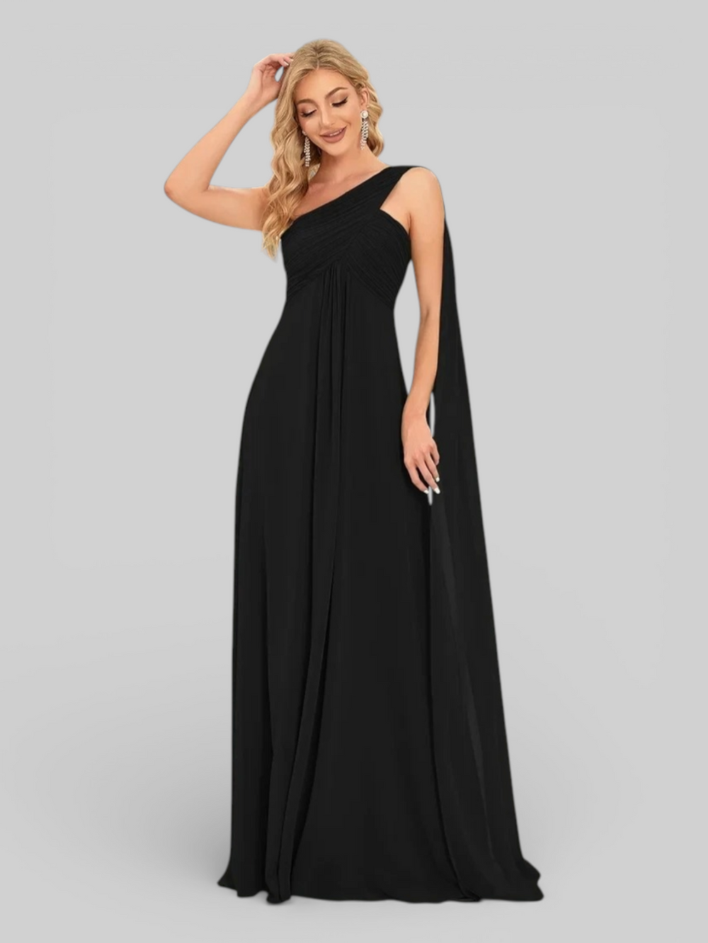 Vestido de Festa Longo Plus Size Ribbon Dress
