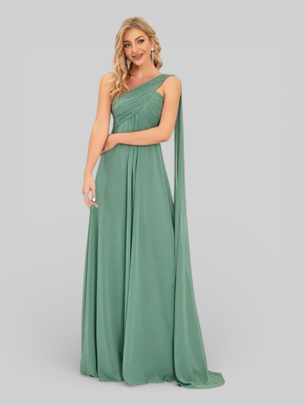 Vestido de Festa Longo Plus Size Ribbon Dress