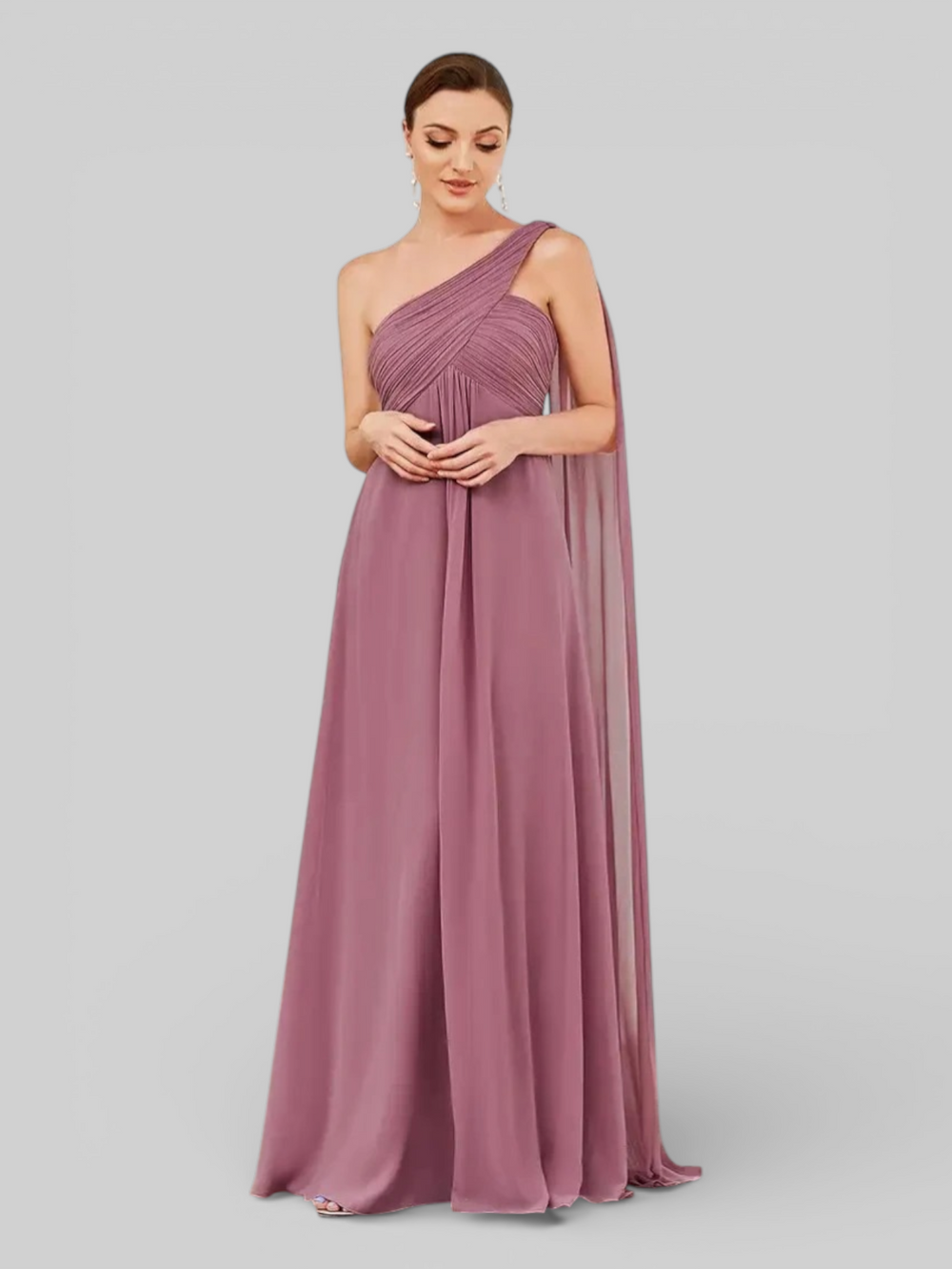 Vestido de Festa Longo Plus Size Ribbon Dress