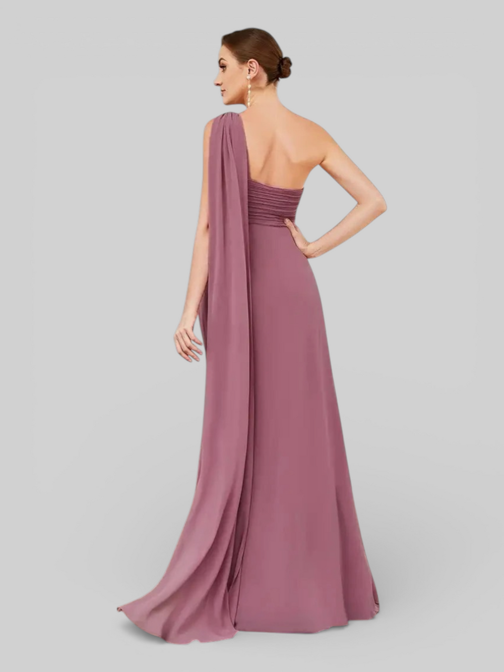 Vestido de Festa Longo Plus Size Ribbon Dress