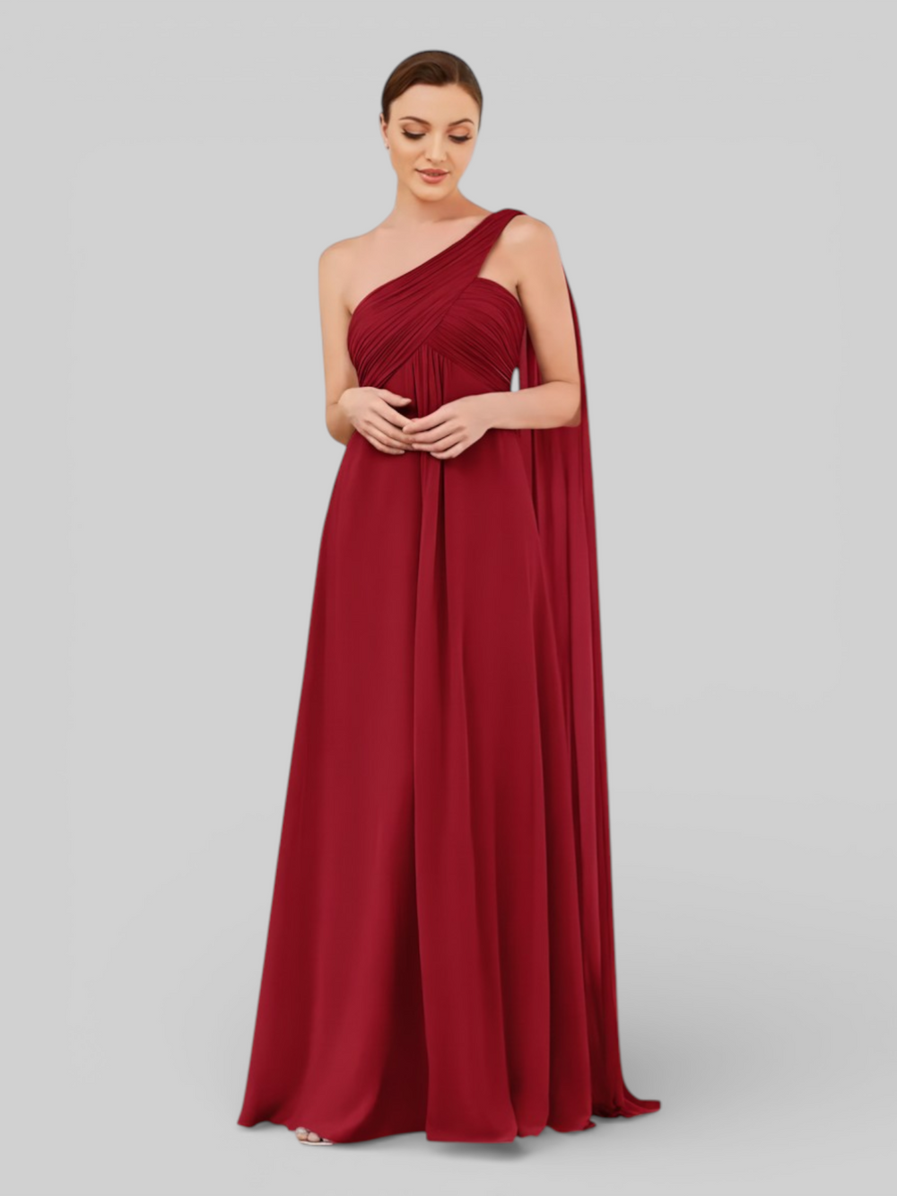 Vestido de Festa Longo Plus Size Ribbon Dress