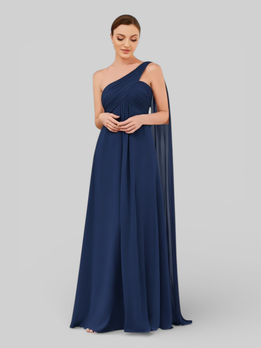Vestido de Festa Longo Plus Size Ribbon Dress