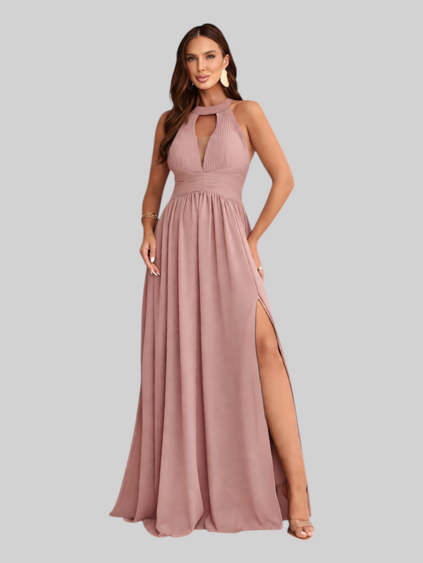 Vestido de Festa Longo Gola Halter Antonietta