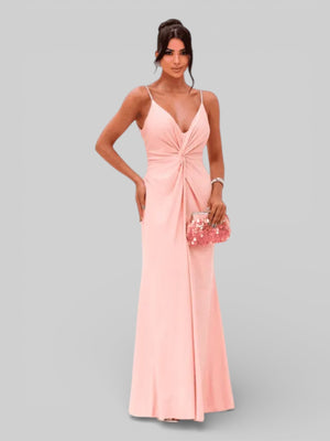 Vestido de Festa Longo Torcido com Fenda Serena - Aurea Dress