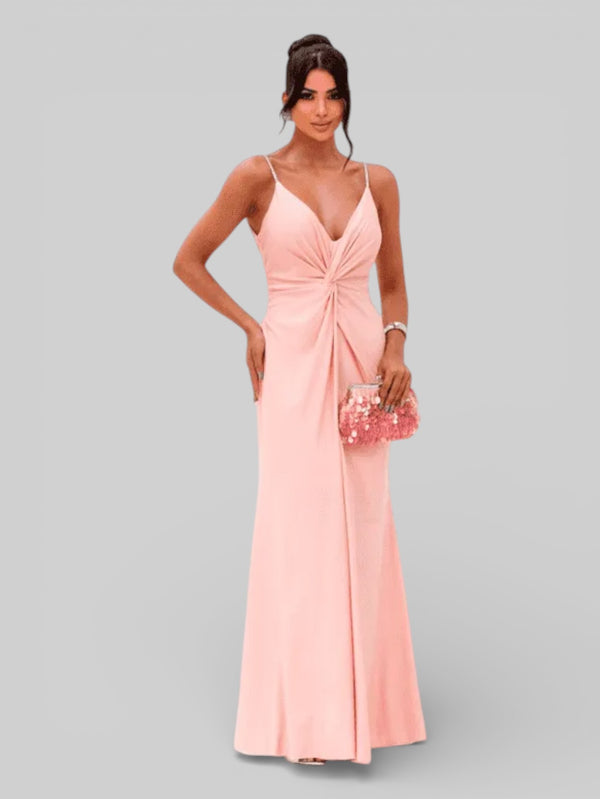 Vestido de Festa Longo Torcido com Fenda Serena - Aurea Dress