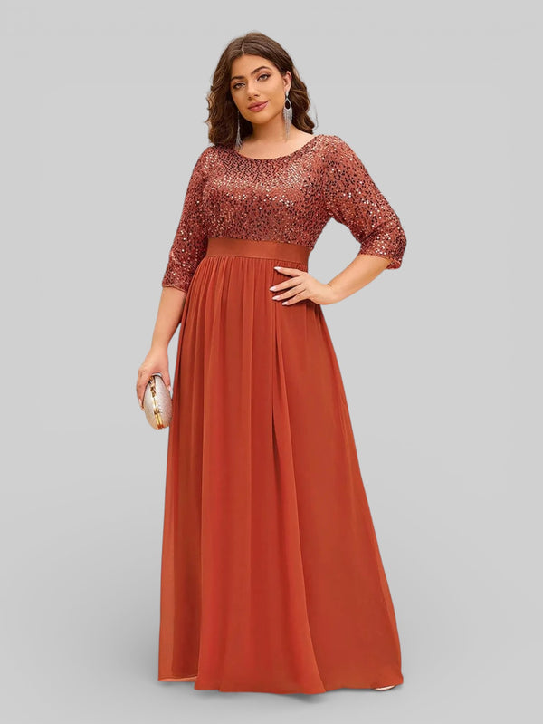 Vestido de Festa Plus Size Manga Longa Dallas - Aurea Dress