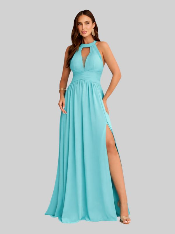 Vestido de Festa Longo Gola Halter Antonietta