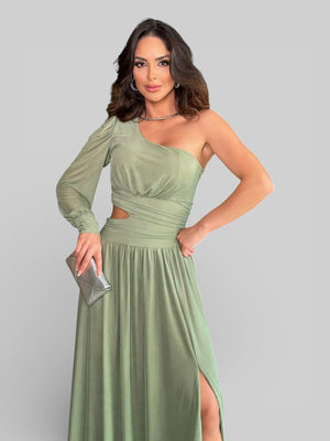 Vestido Longo de Festa com Faixa Vanucci - Aurea Dress
