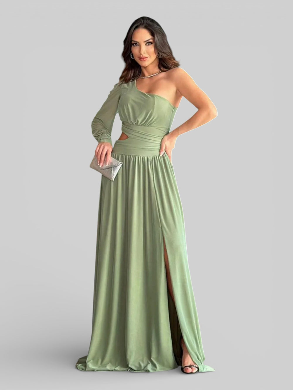 Vestido Longo de Festa com Faixa Vanucci - Aurea Dress