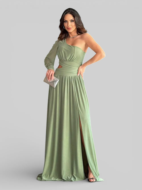 Vestido Longo de Festa com Faixa Vanucci - Aurea Dress