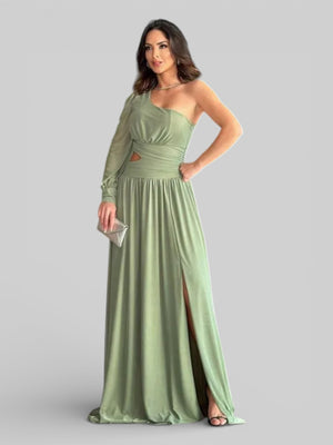 Vestido Longo de Festa com Faixa Vanucci - Aurea Dress