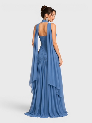 Vestido de Festa Longo Tomara que Caia Torcido Echarpe Legacy