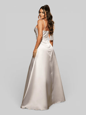 Vestido de Festa Longo com Laço Manchester - Aurea Dress
