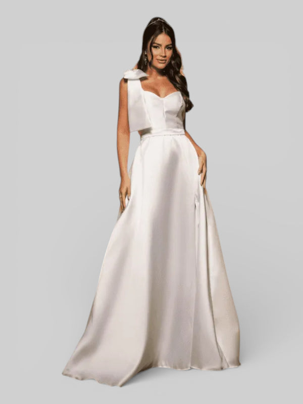 Vestido de Festa Longo com Laço Manchester - Aurea Dress