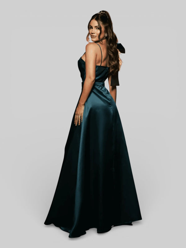Vestido de Festa Longo com Laço Manchester - Aurea Dress
