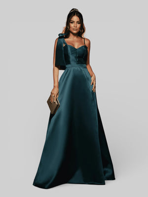 Vestido de Festa Longo com Laço Manchester - Aurea Dress