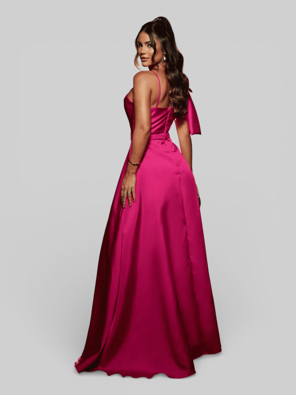 Vestido de Festa Longo com Laço Manchester - Aurea Dress