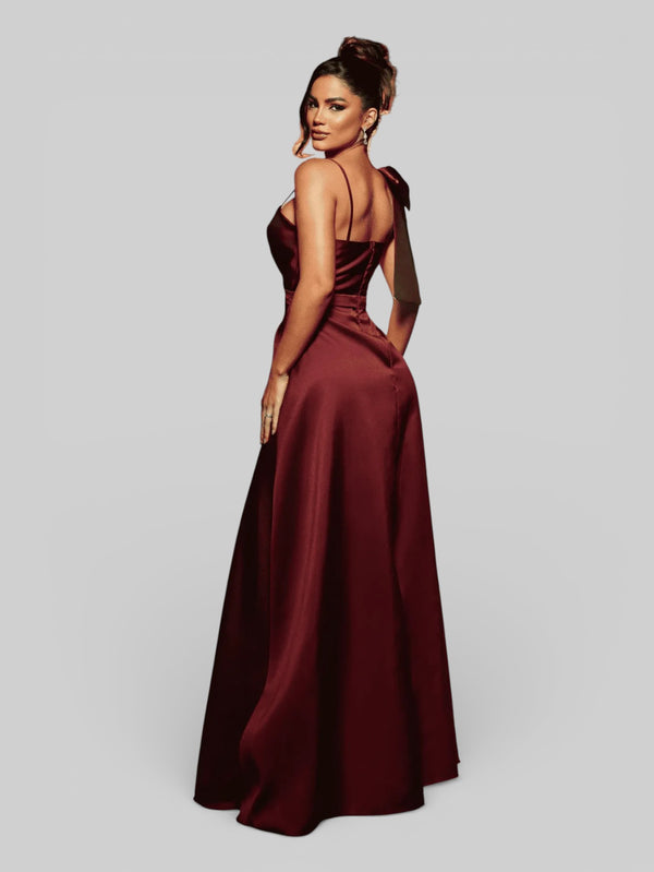 Vestido de Festa Longo com Laço Manchester - Aurea Dress
