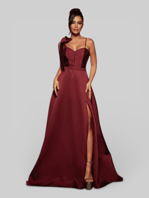Vestido de Festa Longo com Laço Manchester - Aurea Dress