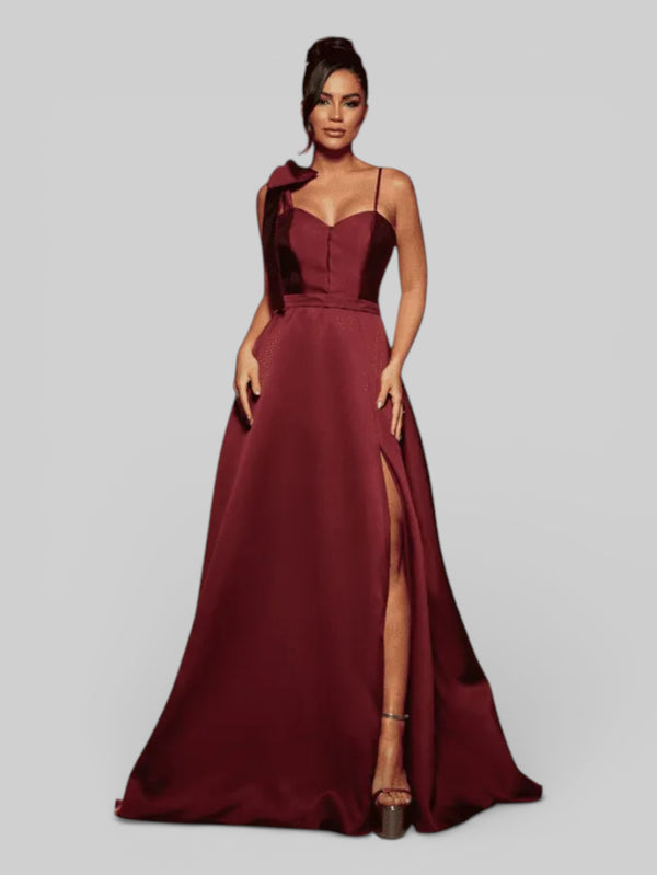 Vestido de Festa Longo com Laço Manchester - Aurea Dress
