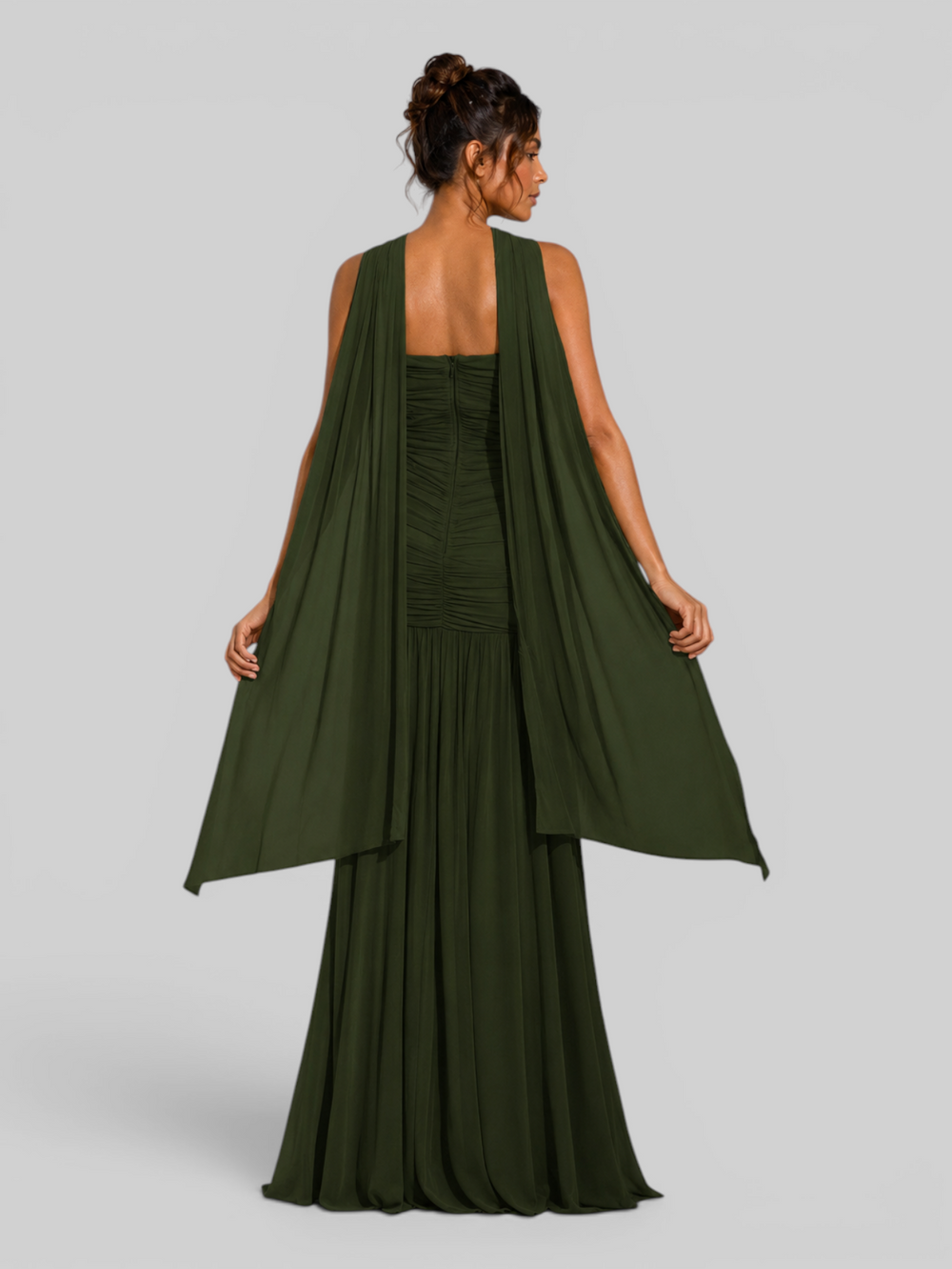 Vestido de Festa Longo Tomara que Caia Torcido Echarpe Legacy
