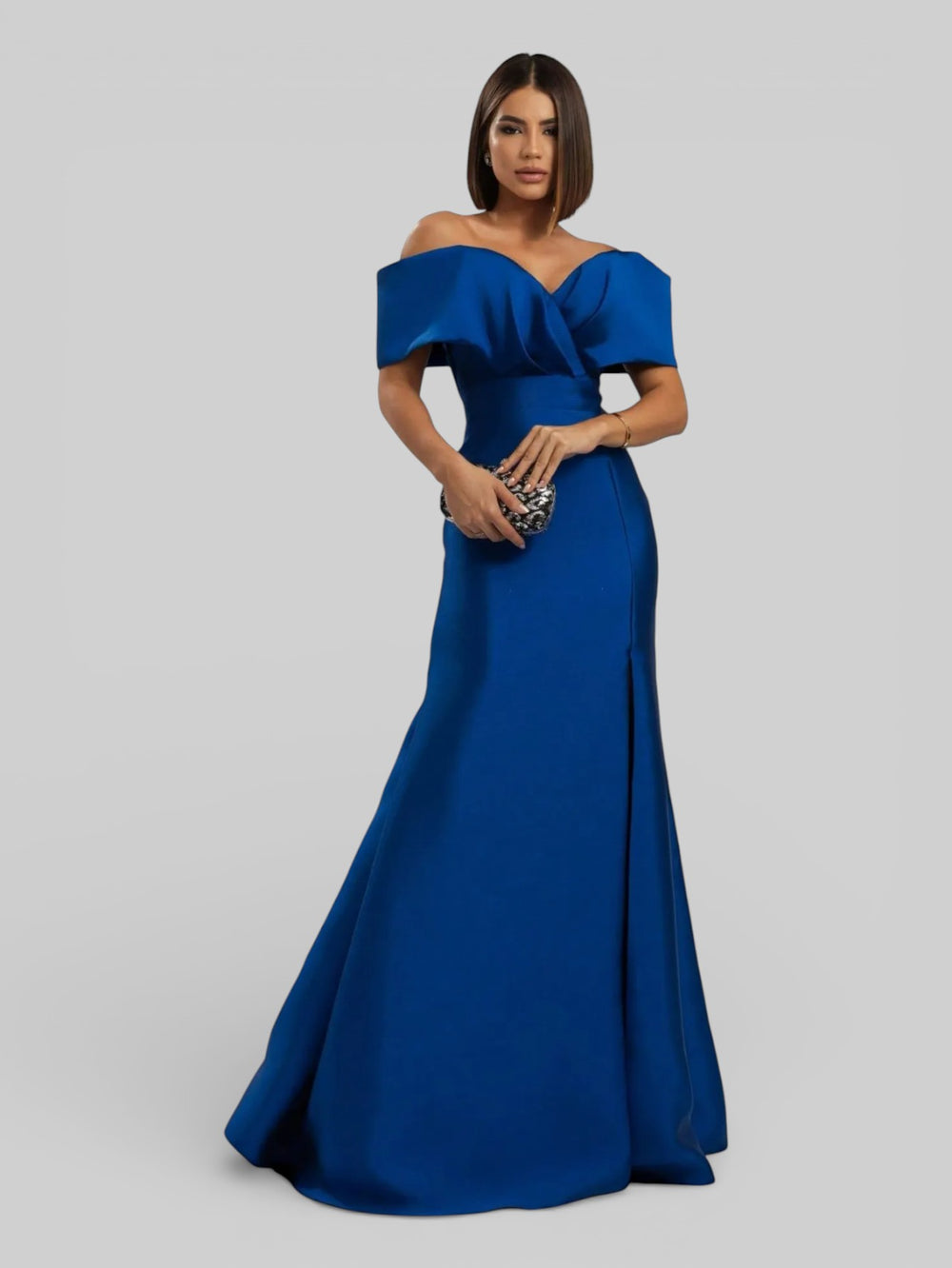 Vestido de Festa Longo Zibeline Ombro a Ombro Lana - Aurea Dress
