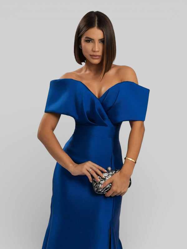 Vestido de Festa Longo Zibeline Ombro a Ombro Lana - Aurea Dress
