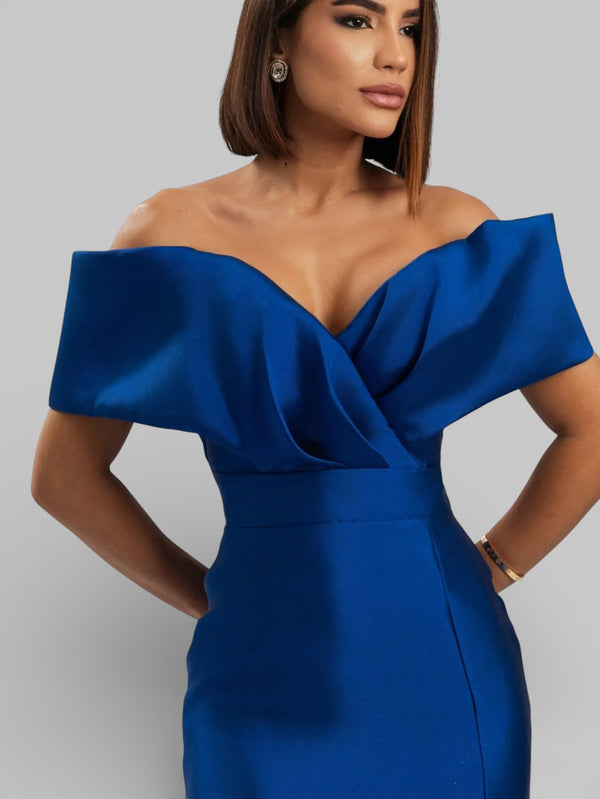 Vestido de Festa Longo Zibeline Ombro a Ombro Lana - Aurea Dress