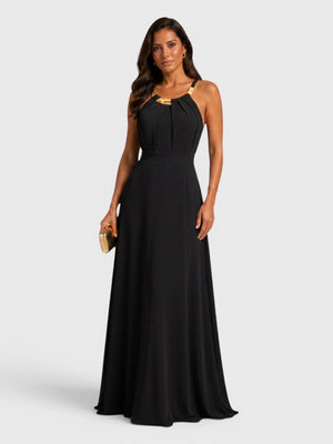 Vestido de Festa Longo Ornamento Aurea