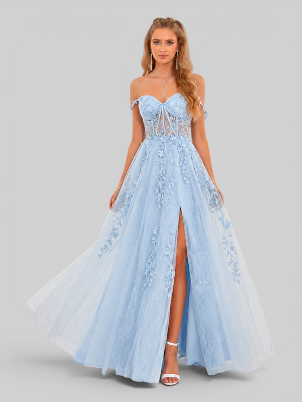 Vestido de Festa Longo Bordado com Fenda Debut