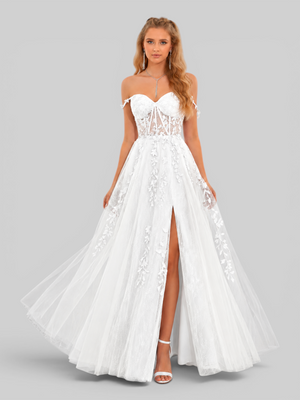 Vestido de Festa Longo Bordado com Fenda Debut