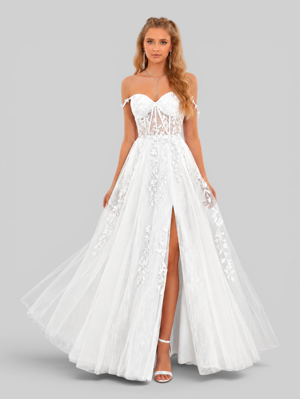 Vestido de Festa Longo Bordado com Fenda Debut