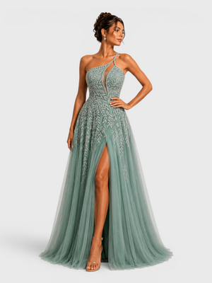 Vestido de Festa Super Luxo com Apliques Dubai